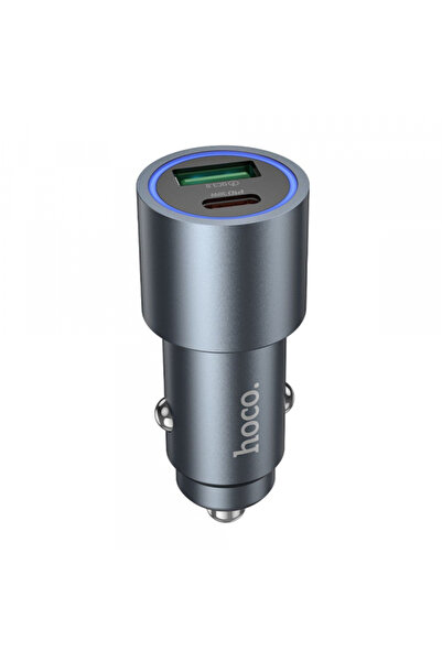 OEM Incarcator Auto HOCO Z60, 48W, 3A, 1 X USB-A - 1 X USB-C, Negru
