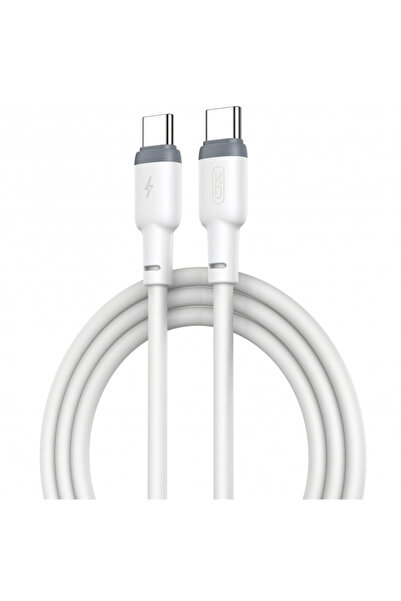XO Design Cablu de date și încărcare USB-C - USB-C NB208B, 60W, 1m, Alb