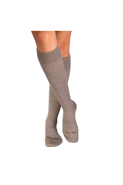 Pirin Hill Beige Merino Wool 3/4 Compression Long Socks