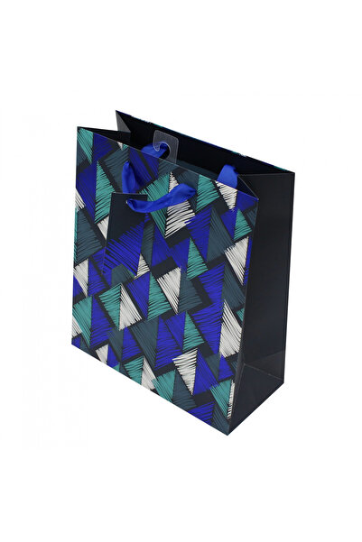 Eurowrap M Χάρτινη Τσάντα Δώρου με Αδρανές Σχέδιο Διαμαντιών