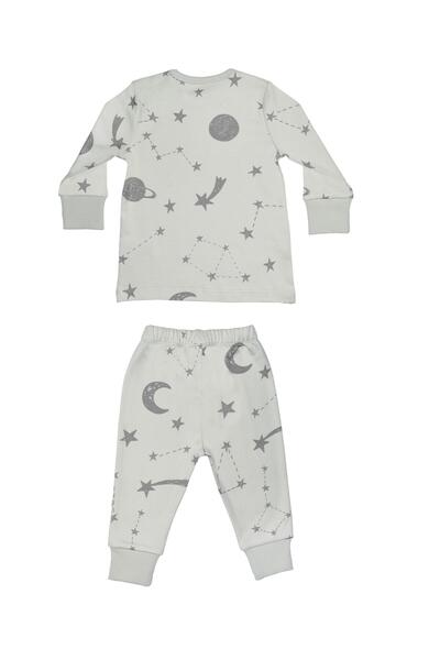 OrganicKid Space Bebek Gri Pijama Takımı
