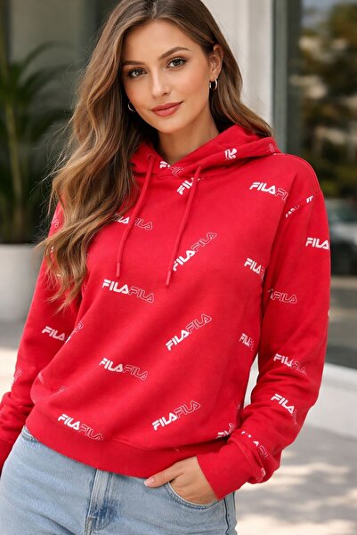 FILA Φούτερ με κουκούλα - Ροζ, Μ