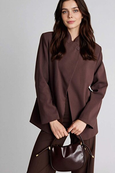 DeFacto Regular Fit Stand Collar Blazer Jacket H2399Ax26Sp