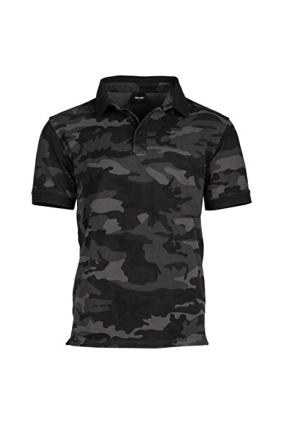 Mil-Tec Προπλυμένο μπλουζάκι πόλο - Σκούρο καμουφλάζ