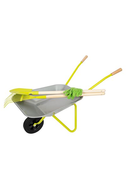 Small Foot Σετ κηπουρικής για παιδιά – Καρότσι με μεταλλική κάδα, τσουγκράνα,...