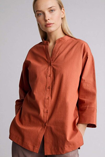 DeFacto Regular Fit Crew Neck Flared Cotton Long Sleeve Shirt F5838Ax26Sm