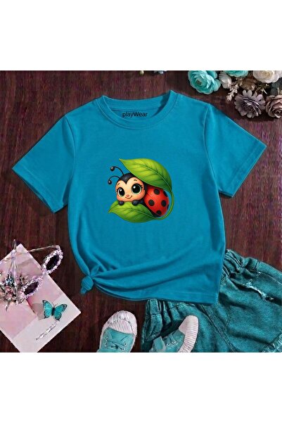 playwear Παιδικό unisex μπλουζάκι με στάμπα Πασχαλίτσα, 100% βαμβακερό, με λα...