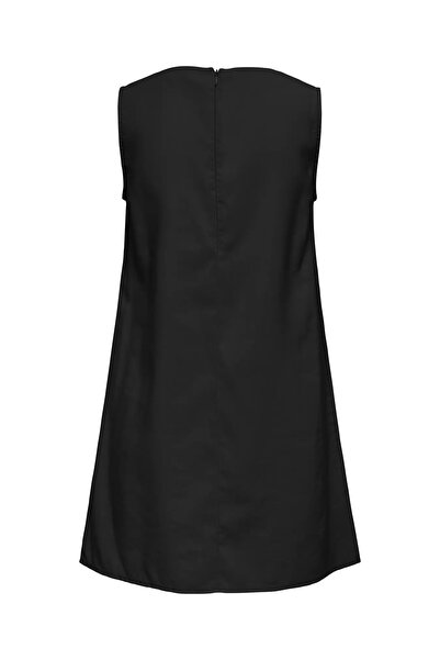 ONLY Γυναικείο μαύρο φόρεμα με στρογγυλή λαιμόκοψη και μηδενικά μανίκια - 153...