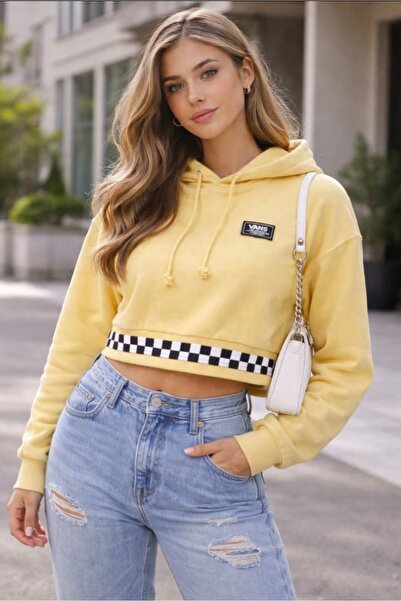 Vans Κοντό φούτερ με κουκούλα - Κίτρινο, XS/S