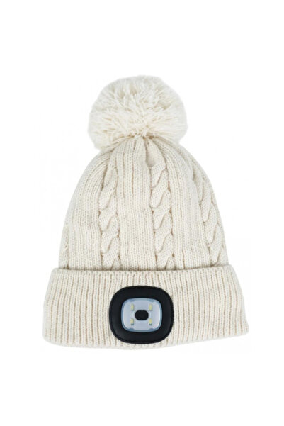 Magic Home Tassel hat, LED, USB rechargeable, Strend Pro, white, size L, 4xSM...