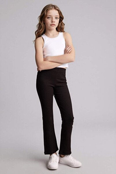 DeFacto Standard Size Crinkle Leggings for Girls H7162A826Sp