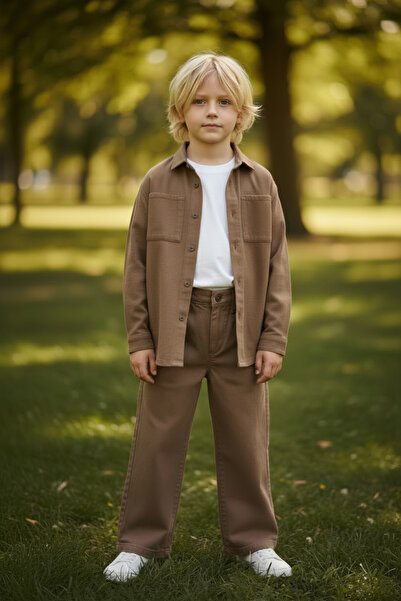 ASL GOLF CLUB Αγορίστικο Βαμβακερό Λινό Σετ 2 τεμαχίων Πουκάμισο Παντελόνι Ov...