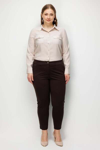 Ekol Παντελόνι με σχισμές στο πόδι και ελαστική μέση