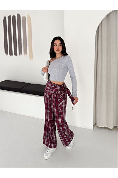 novalook Καρό Παρεό Παντελόνι