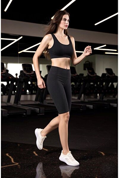 Loule Γυναικείο κολάν με ψηλή μέση και ραφές, τύπου biker & αθλητικό σορτς - ...