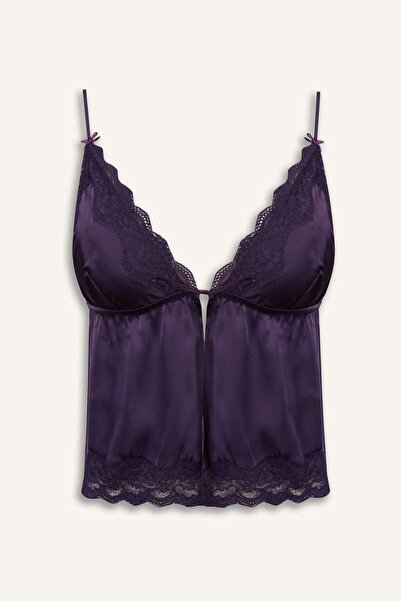 DeFacto Lace Satin Top H1352Ax26Sm