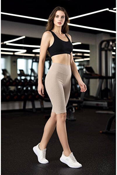 Loule Γυναικείο κολάν με ψηλή μέση και ραφές, τύπου biker & αθλητικό σορτς - ...