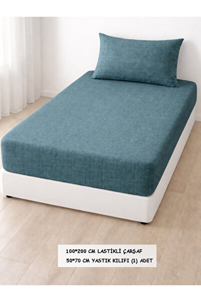 GOLDRİSE Σετ Ελαστικών Σεντονιών για Μονό Κρεβάτι DÜZZ Pattern 100*200 ΠΡΑΣΙΝΟ