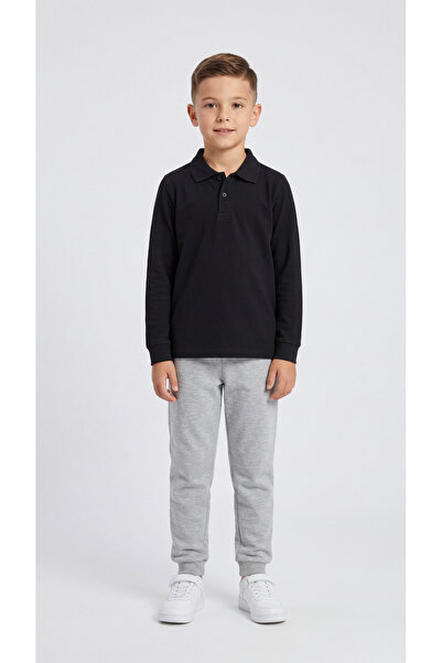 Mışıl Kids Σχολικό μακρυμάνικο πόλο για αγόρια με γιακά Lacoste