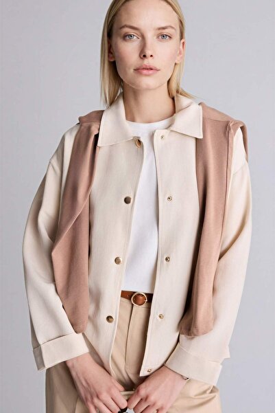 DeFacto قميص عادي من مزيج الكتان H1441AX26SM