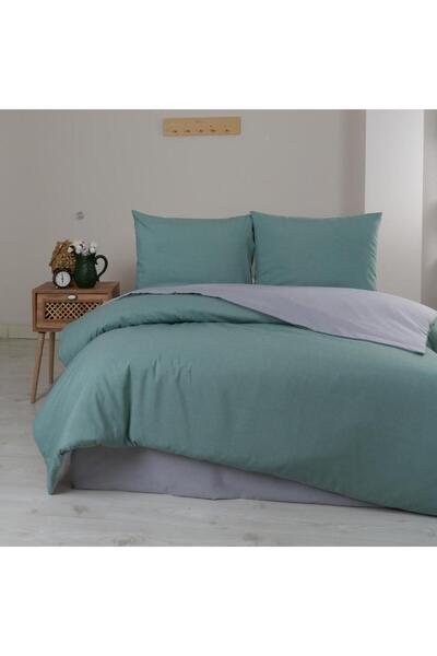 Per Class Μονό Σετ Παπλωματοθήκης Πράσινο-Γκρι