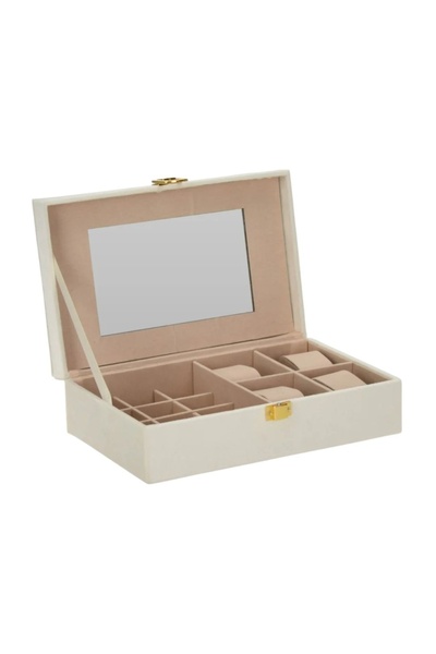 Excellent Houseware Κοσμηματοθήκη και θήκη ρολογιών με καθρέφτη, οργανωτής με...