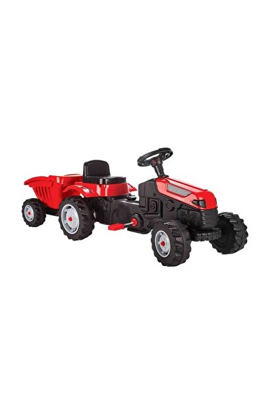 PİLSAN Aktivite Pedallı Römorklu Traktör - Kırmızı