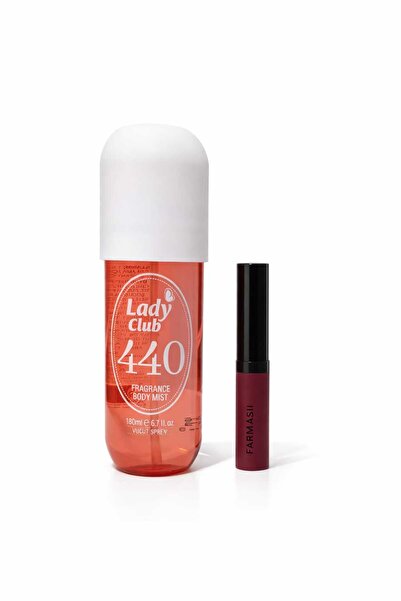LADY CLUB 440 Kadın Body Mist 180 ml (Farmaji Ruj Hediye)