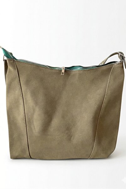 VELLABAGS Khaki Women's Shoulder Bag – Modern and Convenient Daily Bag