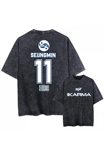 Le Savu Μπλουζάκι Stray Kids με στάμπα Karma, Unisex, που πλένεται, Vintage, ...