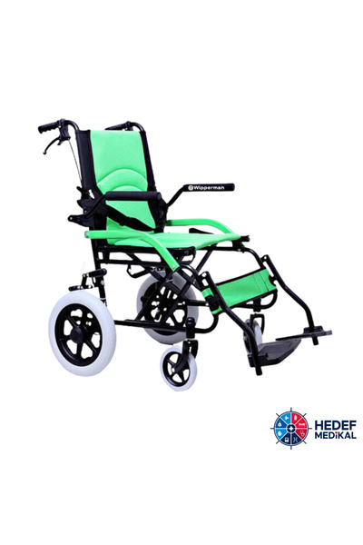 HEDEF MEDİKAL Wipperman W209 Yeşil Refakatçi Frenli Katlanabilir Tekerlekli S...