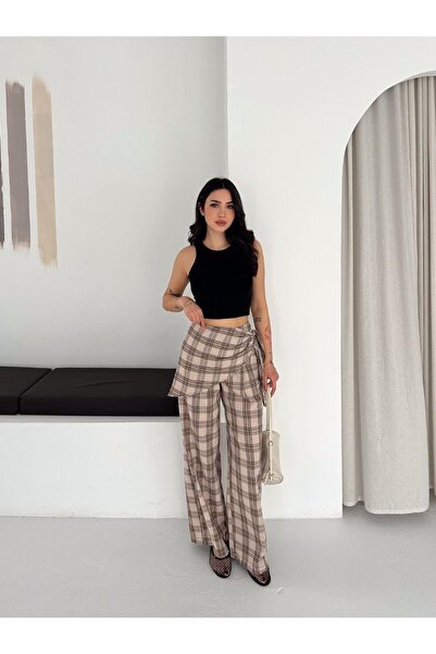 novalook Καρό Παρεό Παντελόνι