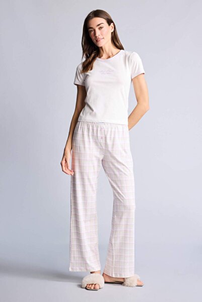 DeFacto Σετ Πιτζάμες με Καρό Μπλούζα και Παντελόνι H2023AX26SM