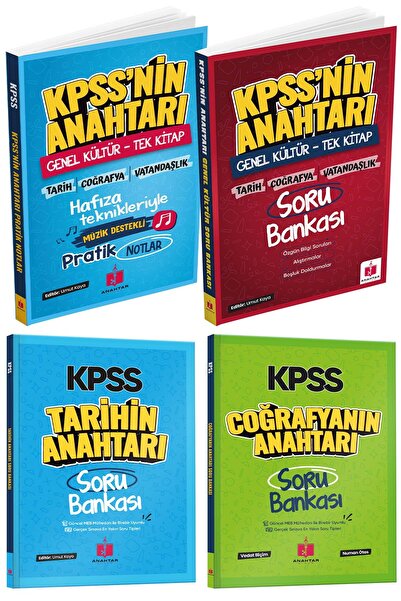 Anahtar Kitap 2026 Kpss'nin Anahtarı Genel Kültür Pratik Notlar Ve Genel Kült...