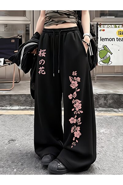 Toum Φόρμα φαρδιάς γραμμής με στάμπα Japan Sakura