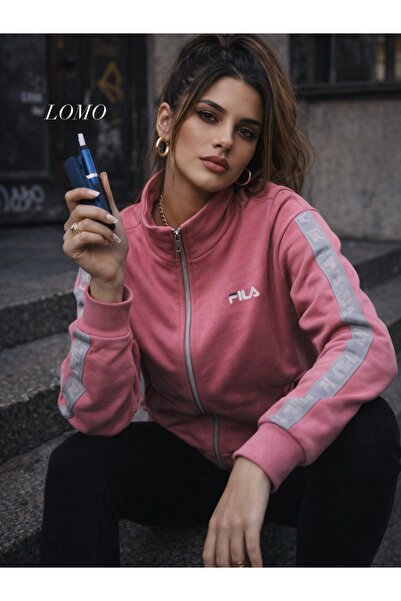 FILA Φούτερ με φερμουάρ - Ροζ, L