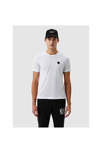 EA7 Men's White T-Shirt PRODUS SUBDIMENSIONAT
