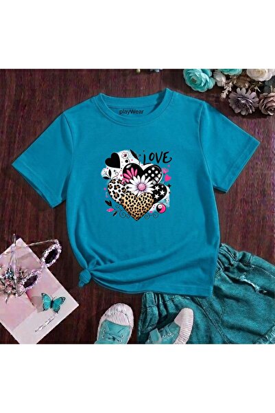 playwear Papatya Love Printed 100% Cotton Crew Neck Παιδικό unisex μπλουζάκι ...