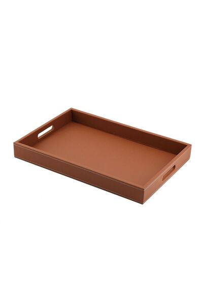 Danube Home صينية ميرابيلا جديدة مقاس 45×30×5 سم - لون أحمر الكرز