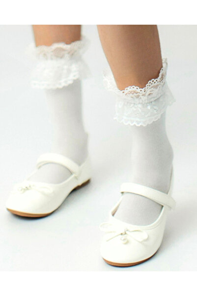 fustite cu luminite White Socks with White Ruffles - 7-9 years (122-134 cm)
