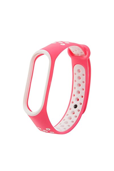 Other Curea de înlocuire pentru Xiaomi Mi Band 4 / Mi Band 3, cu buline roz-alb