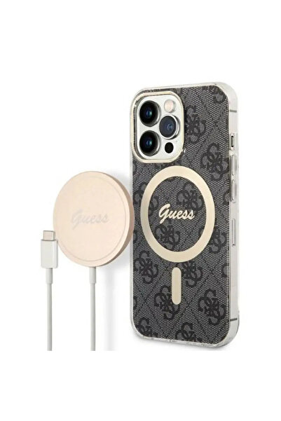 Guess GUBPP13LH4EACSK Husă + Încărcător wireless Apple iPhone 13 Pro, husă ri...
