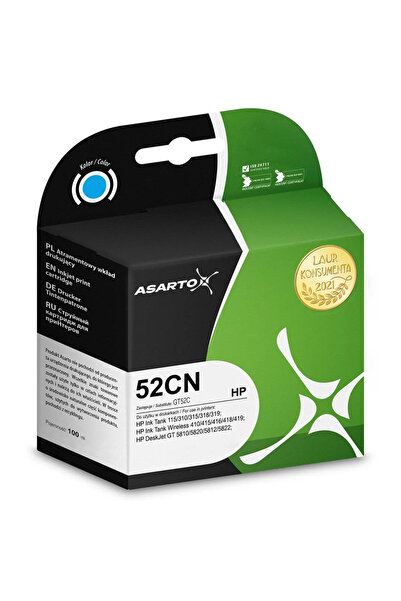 Other Cartuș de cerneală Asarto pentru HP 52CN |   M0H54AE |   100 ml |   cyan