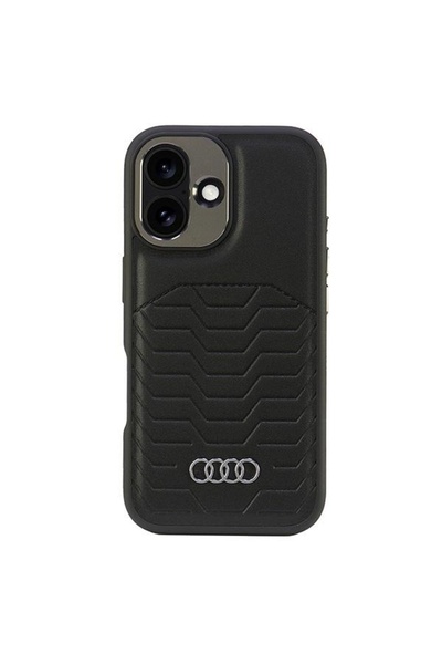Audi Husă rigidă din piele sintetică MagSafe pentru iPhone 16 Plus 6.7 " negr...