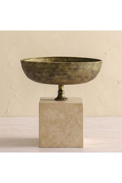 Generic Mirabella Metal Bowl 30.5X30.5X31.2 cm -Gold