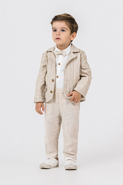 Bebezade Baby Boy |   Children's Gentlemen Jacketed Top and Bottom Set