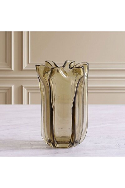 Danube Home Mirabella Glass Vase 12X12X20 cm -Brown