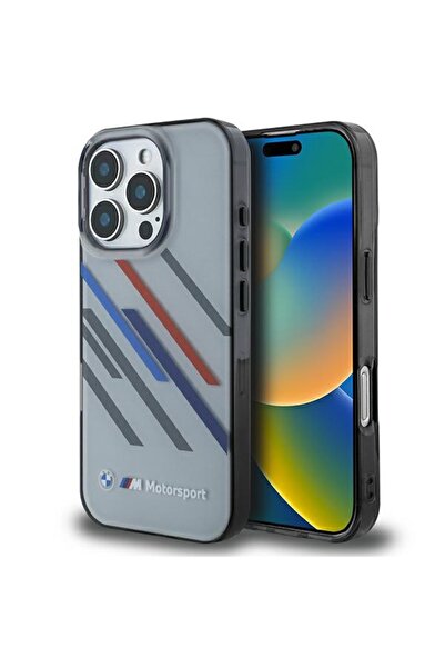 BMW BMHCP16X23HTRAG iPhone 16 Pro Max 6.9 " carcasă rigidă gri Motorsport IML...
