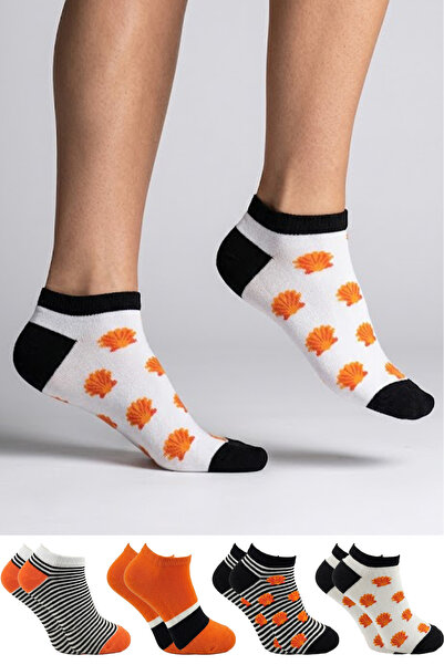 KARDEŞLER ÇORAP 4-Pack Women's Cotton Bootie Socks