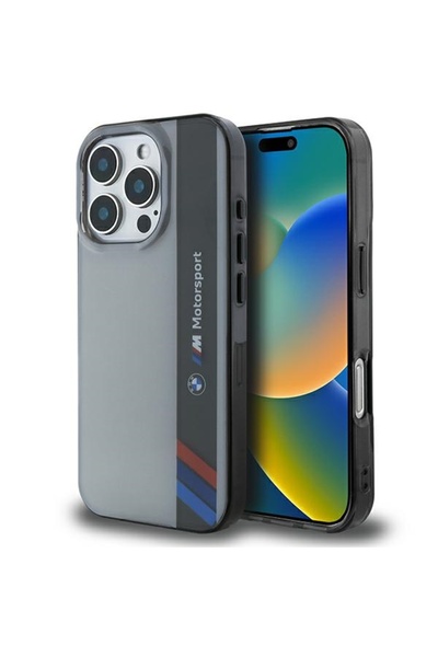 BMW BMHCP16L23HTFEG iPhone 16 Pro 6.3 " gri carcasă rigidă Motorsport IML Dun...